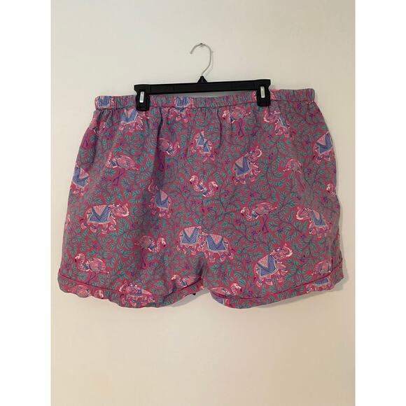 Printfresh Pink Purple Flamenco Shorts Indian Flamingo Elephant GUC 3X Pajama - Picture 7 of 8
